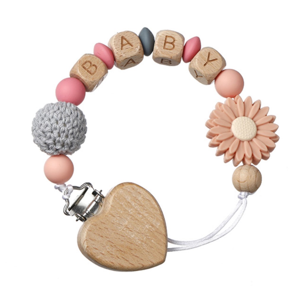Baby Pacifier Clip - INS Dot Bayi Nama Pribadi Klip