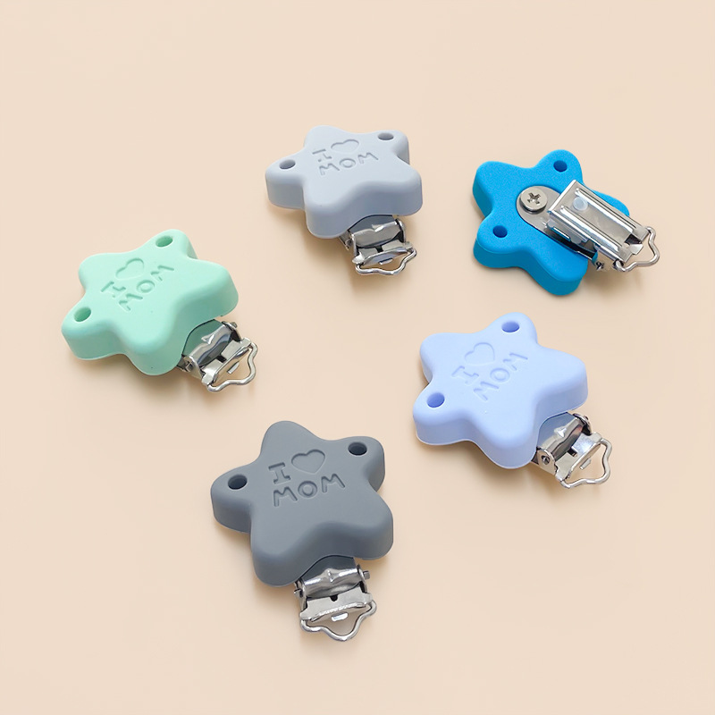 Baby Pacifier Clip - 10 Buah Klip Rantai Empeng Silikon